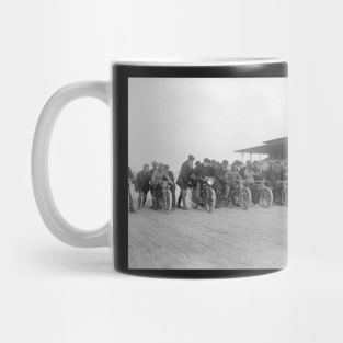 Motorcycle Races, 1915. Vintage Photo Mug